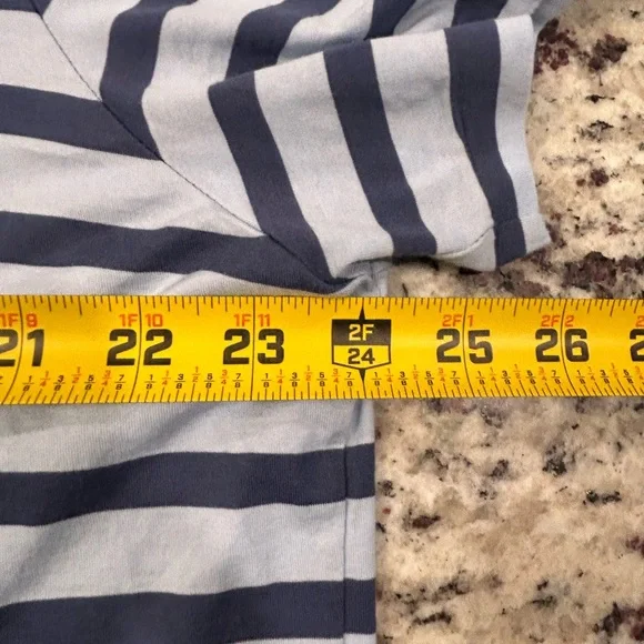 Polo Ralph Lauren Men's Custom Slim Fit Navy Striped Shirt XL Red Pony - Picture 7 of 8